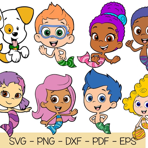 Bubble Guppies SVG Bundle Vector Cliparts Bubble Guppies - Etsy