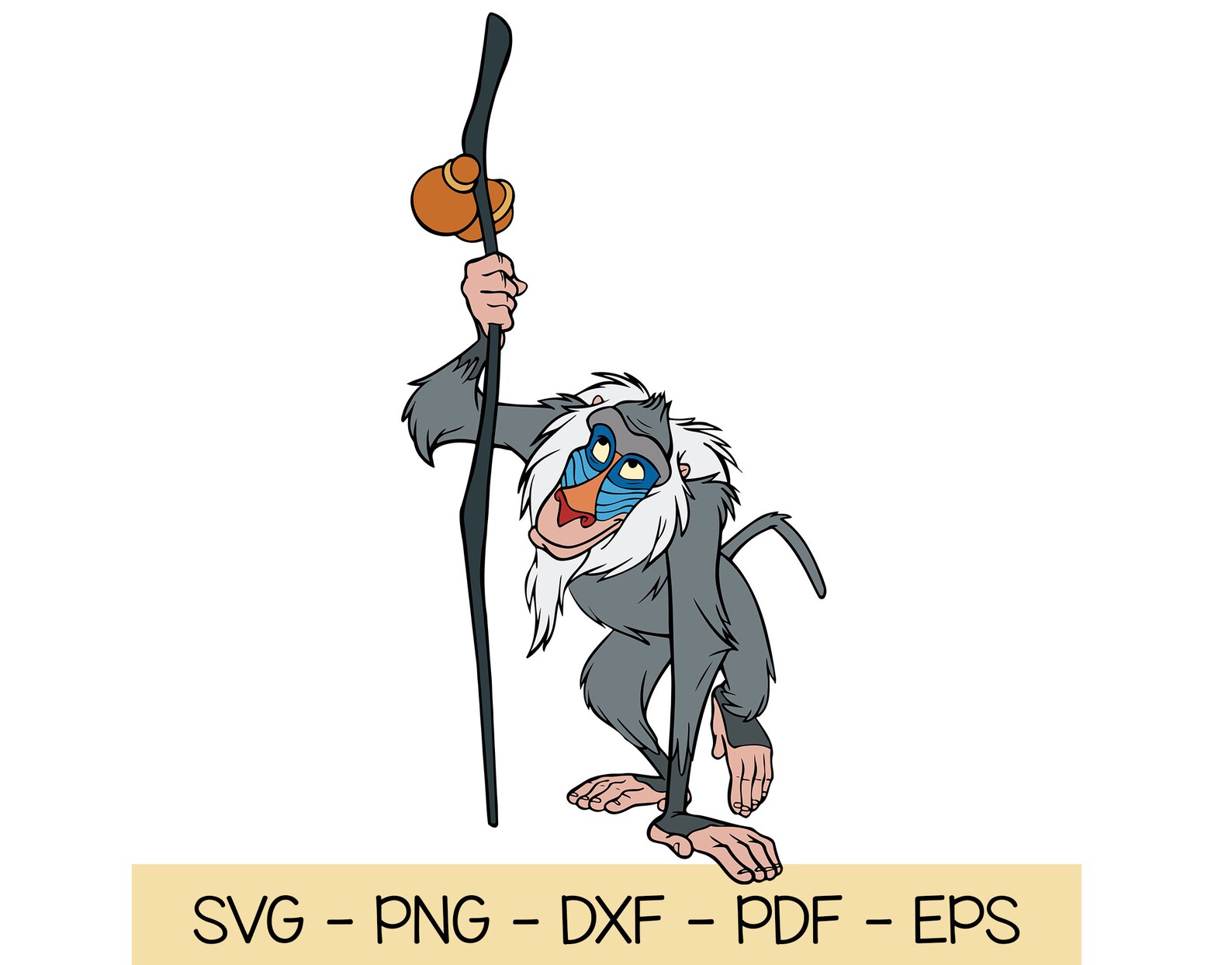 Rafiki svg cutting file the lion king svg Animal Kingdom | Etsy