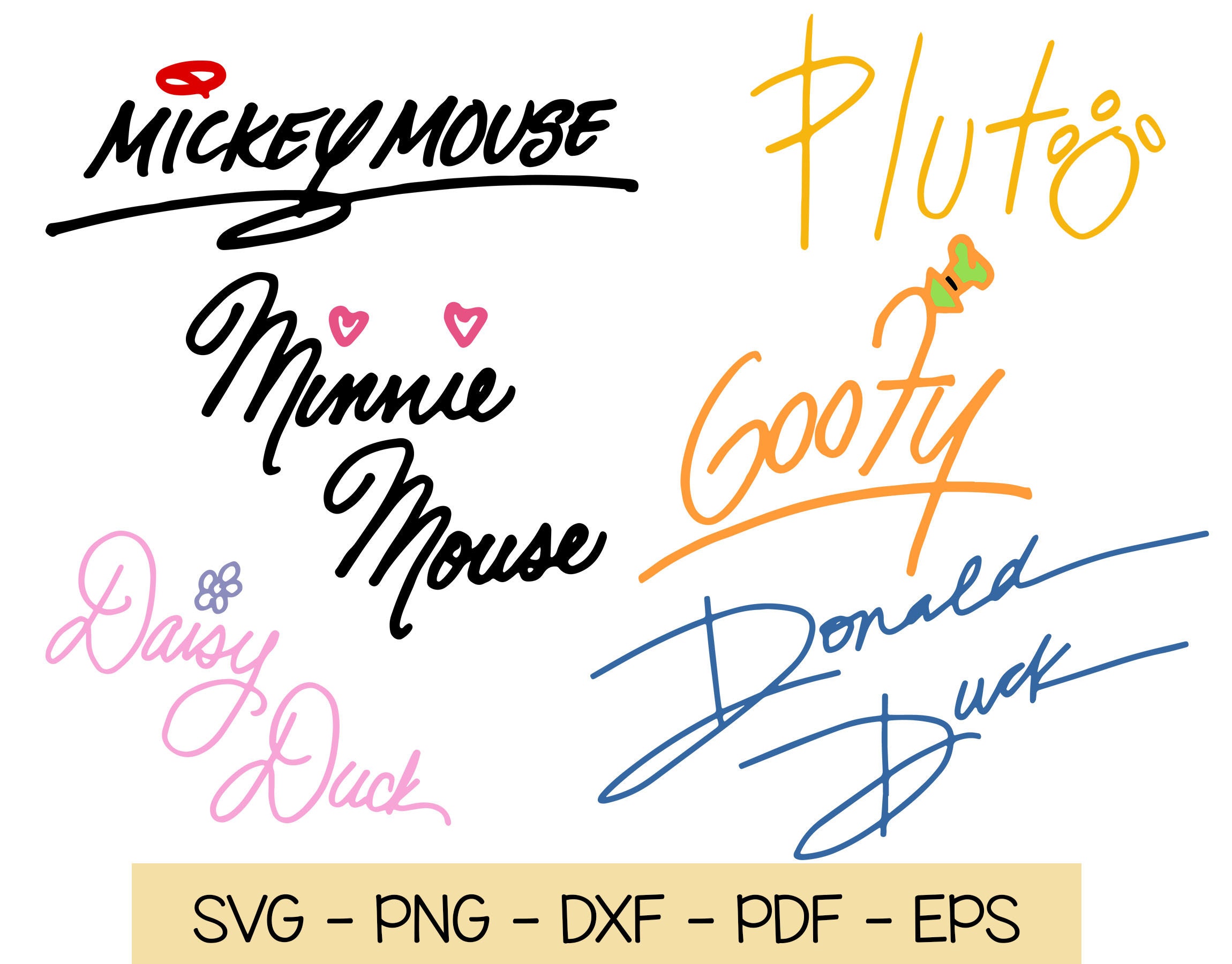 Mickey Signature - Etsy
