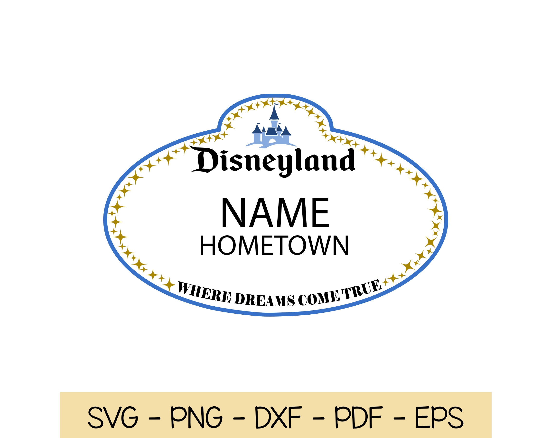 Disney Cast Member Name Tag Template