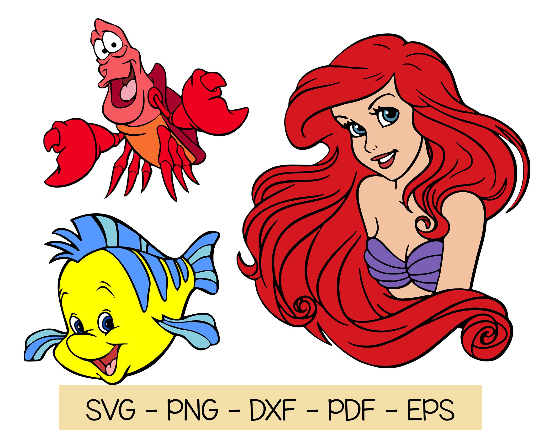 Ariel The Little Mermaid Svg, Ariel Svg, Cut File, Cricut, Png, Vector