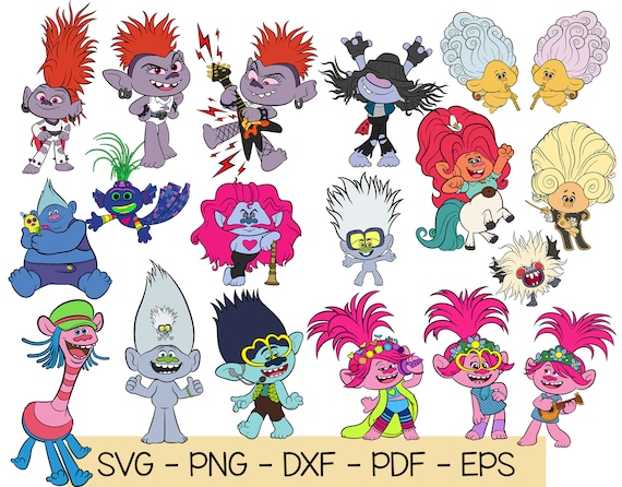 Download Trolls Svg Bundle World Tour Queen Barb Svg Dxf Eps Png Etsy