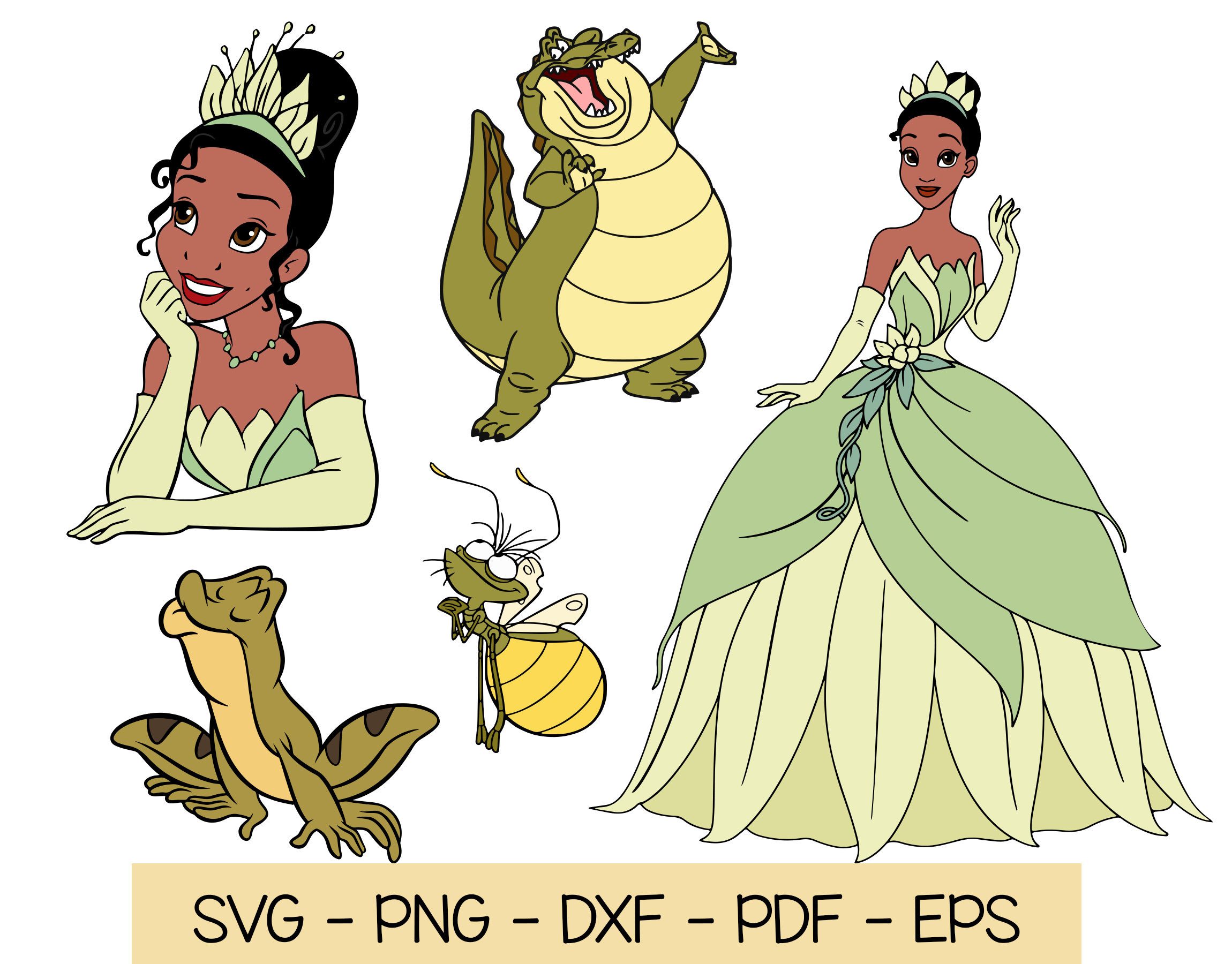 princess tiana svg frog svg Princess and the frog svg disney svg pr...