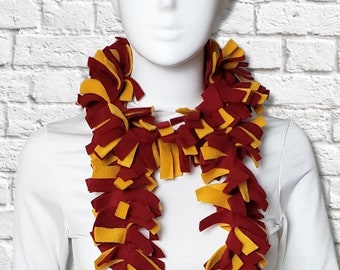 Boa Scarf - Red and Gold