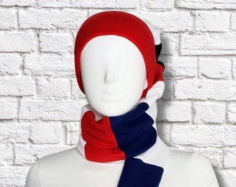 Bonnet Bas Long - Rayé Bleu Blanc Rouge