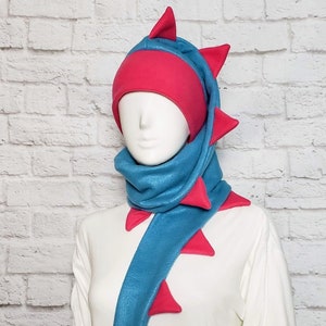 Dragon Hat - Long - Turquoise Pink