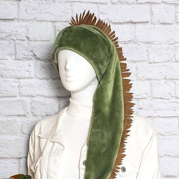 Sombrero de Iguana - Cobre Verde / Sombrero de Media / Sombrero con Púas / Gorra de Media / Sombrero de Animal / sombrero de duendecillo / gorro