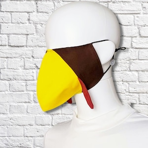 Chicken Beak Face Mask - Brown Yellow Red