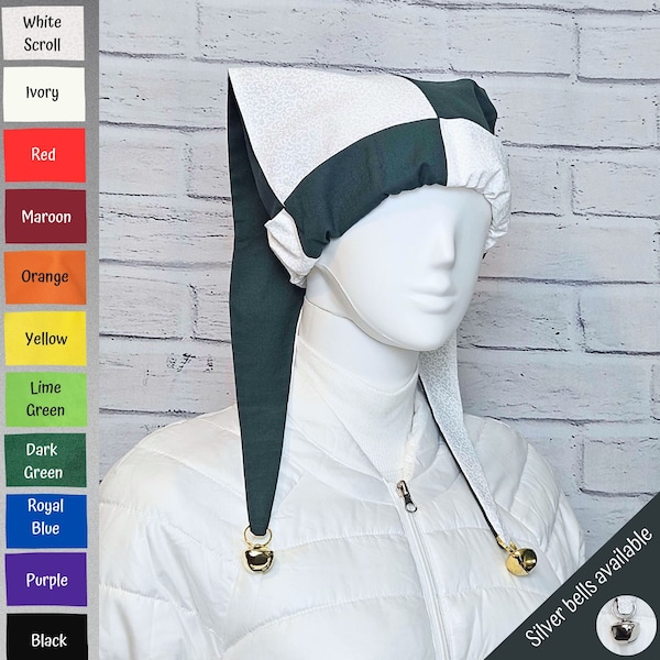 Sombrero Jester Harlequin - Colores personalizados - Campanas de oro