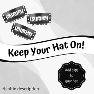 a black and white photo with a ribbon saying keep your hat on