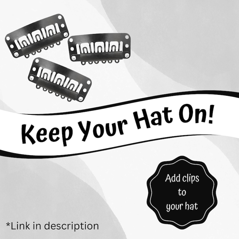 a black and white photo with a ribbon saying keep your hat on