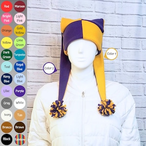 Sombrero de arlequín de bufón - Colores personalizados