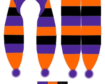 For Christoph: Jester Harlequin Hat - Striped (cotton) - Custom Colors - Poms Bells