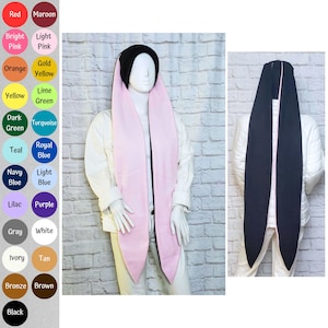 Extra Langer Bunny Ohren Hut Schal - Schwarz und Benutzerdefinierte Farben