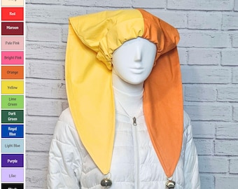 Jester Harlequin Hat (cotton) - Split - Custom Colors - Bells