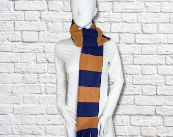 Seaehey Bufanda Scarf Azul Ultra Soft Striped Bufanda Set Knitted Wizard Accesorio Halloween Carnival Navidad Regalos