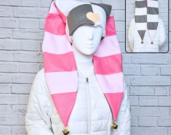 Fizzarolli Hat - Gray White Pink