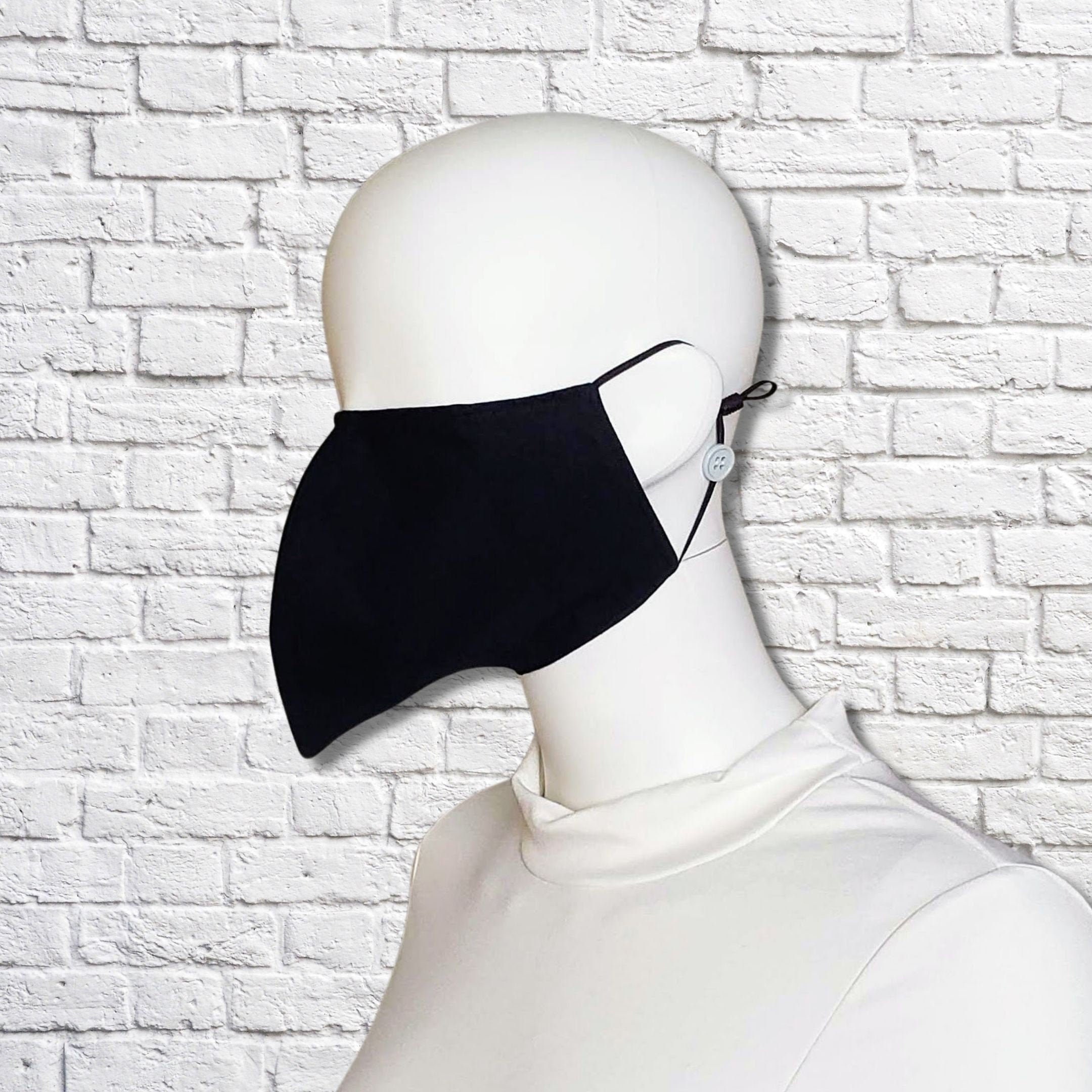 Bird Beak Face Mask Black Etsy