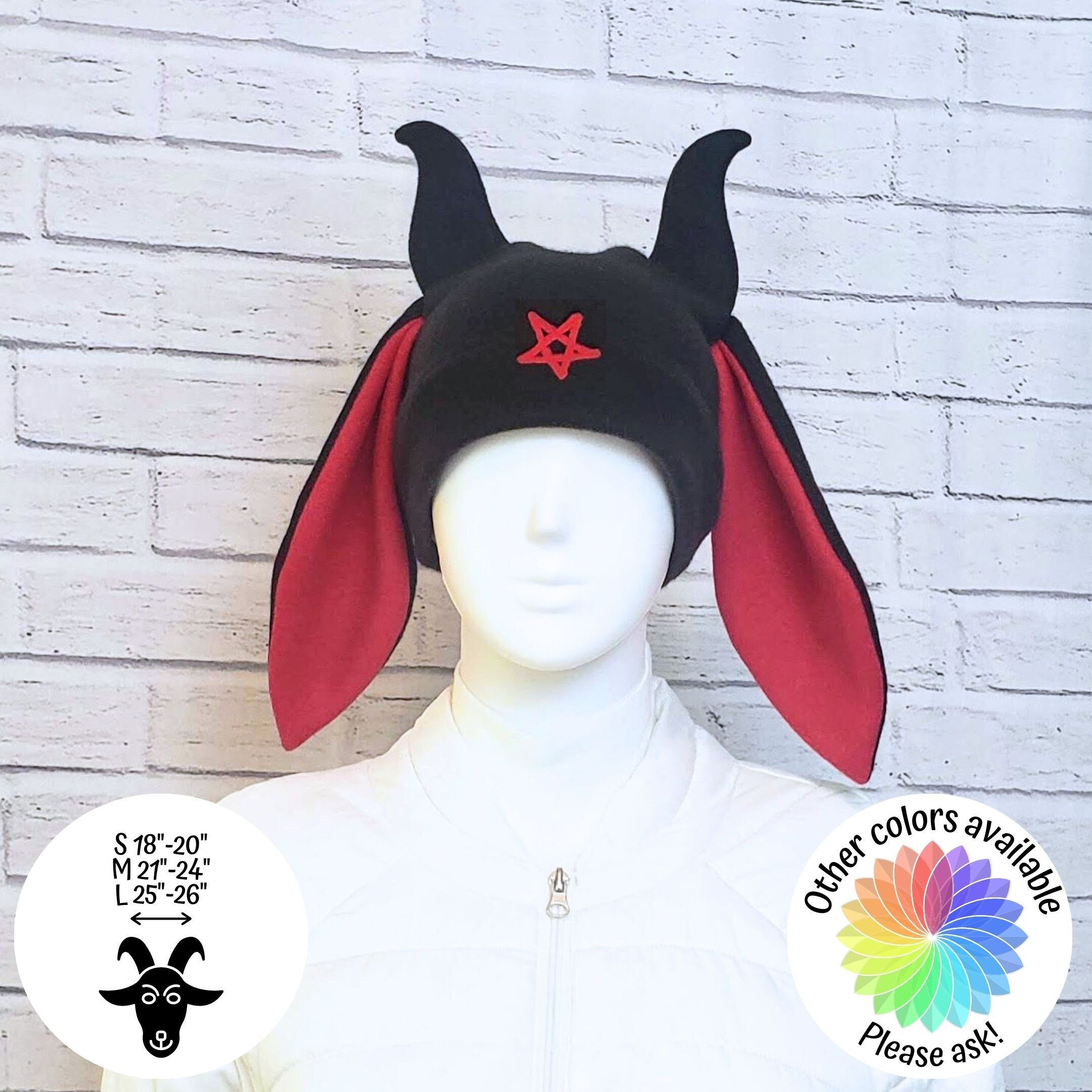 Baphomet Hat with Pentagram - Custom Colors