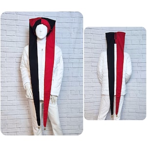 Jester Harlequin Hat (cotton) - Long - Custom Colors - Silver Bells