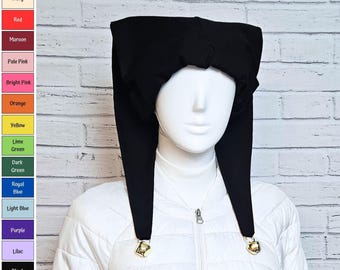 Jester Harlequin Hat (cotton) - Custom Colors - Bells