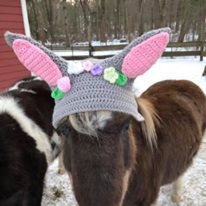 Horse Bunny Bonnet Horse Bunny Hat Bunny Hat Easter Bunny Hat Horse Fly Bonnet Horse Bonnet Easter Bonnet image 1