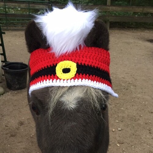 Horse Horse Santa Hat Horse Clothing Santa Hat Etsy