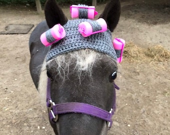 Horse Fly Bonnet - Horse Halloween Hat - Horse Curler Set - Horse Costume - Horse Costume Hat -
