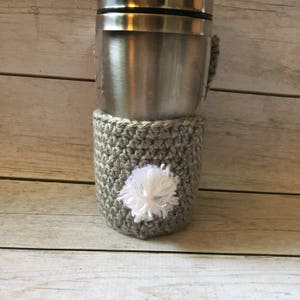 Bunny Coffee Cozy Crochet Cozy Mug Cozy Coffee Sleeve Bunny Cozy Reusable Cozie Crochet Coffee Sleeve image 4