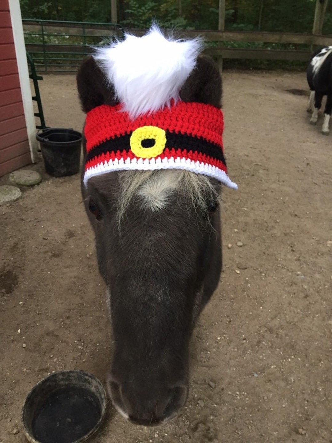 Horse Horse Santa Hat Horse Clothing Santa Hat Equestrian Gift Winter Horse Etsy