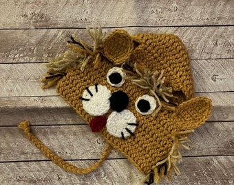 Horse Bonnet - Horse  lion Hat - Horse Clothing - Lion Hat - Equestrian Gift - Winter Horse Bonnet