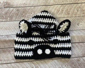 Horse Bonnet - Horse Zebra Hat - Horse Clothing - Zebra Hat - Equestrian Gift - Winter Horse Bonnet