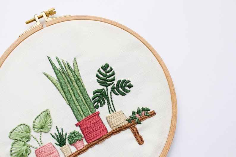 Plants Embroidery Pattern PDF Beginner Embroidery Pattern Etsy