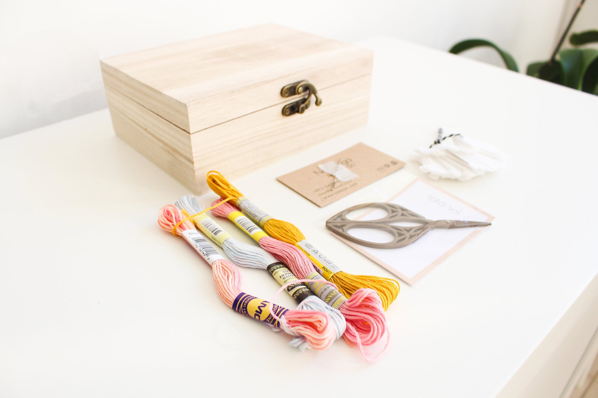 Embroidery storage box Wooden thread organizer box with Etsy