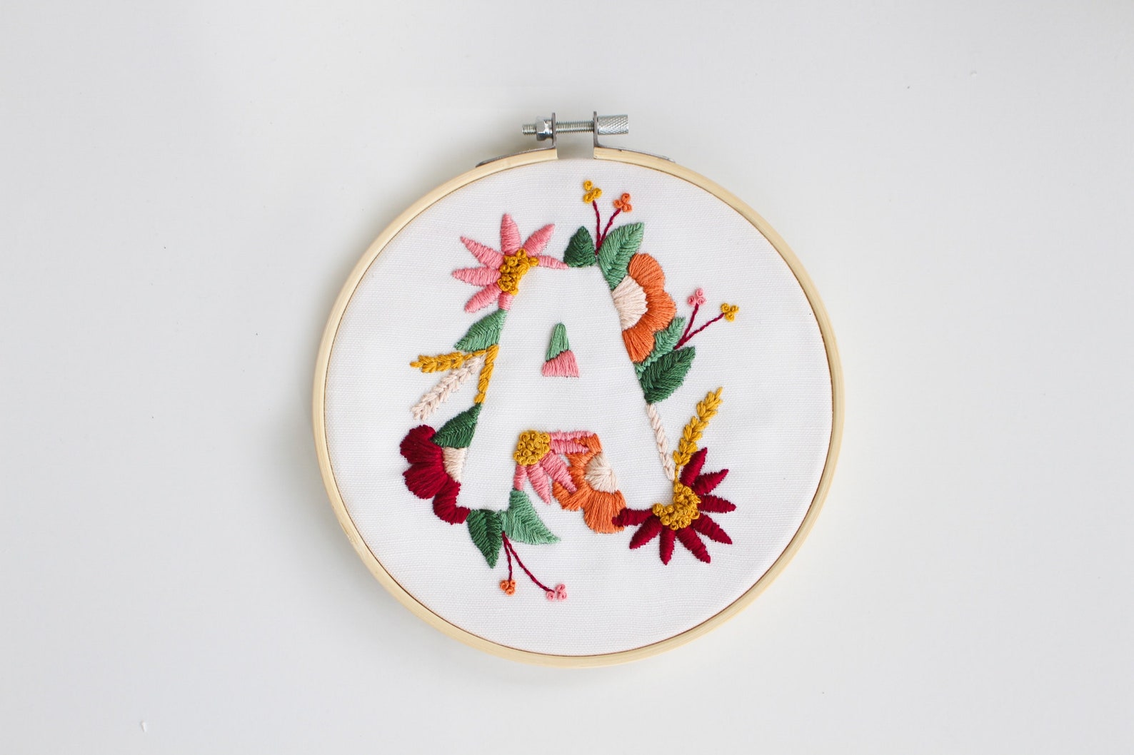 Letter J Embroidery Pattern Floral Embroidery Pattern PDF Etsy