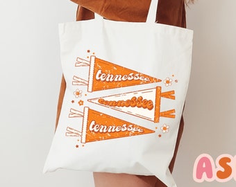 Tennessee Wimpel Distressed & Solid SVG + PNG Dateien- Fußball, Samstagmorgen, Herbst, Retro, Fußballsaison, Touchdown, Sublimation, Vols
