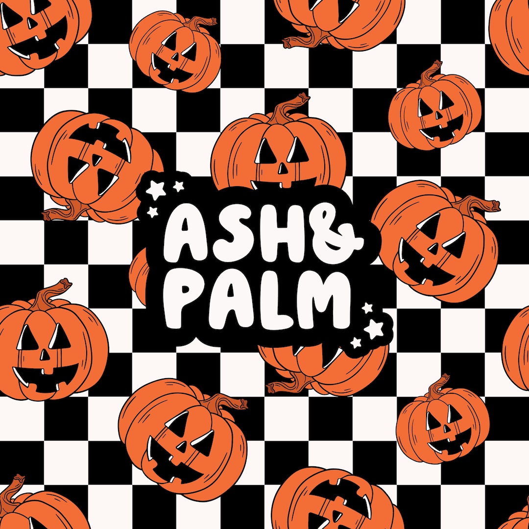 Vintage Pumpkin Checkerboard Seamless Pattern - Fabric Printing ...