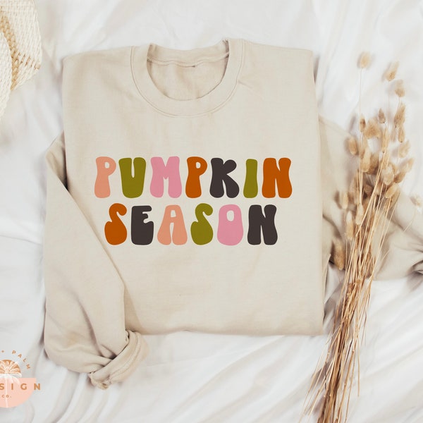 Pumpkin Season PNG + SVG - Hey Boo Spooky Halloween Ghouls Rule Morning Fall Pumpkin Spice Coffee Retro Cozy Autumn Kids Shirt Onesies