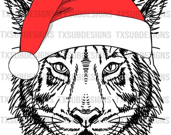 Tiger Santa Hat - Etsy