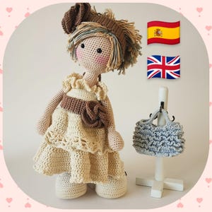 Isidora amigurumi doll pattern, Isidora doll amigurumi pattern.