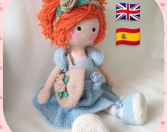 Antonia doll amigurumi pattern.