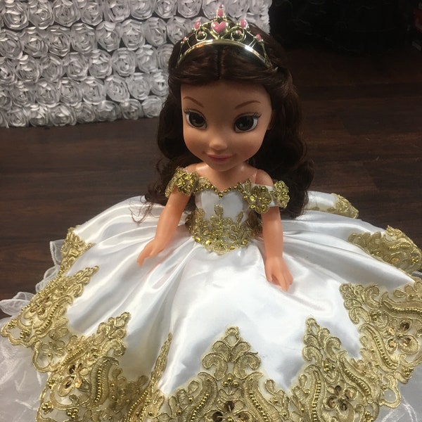 Personalized Quinceanera Doll Dress, Custom made Doll Dress, Includes Custom made Dress and Doll, Sweet 16 Doll, Quinceanera gift