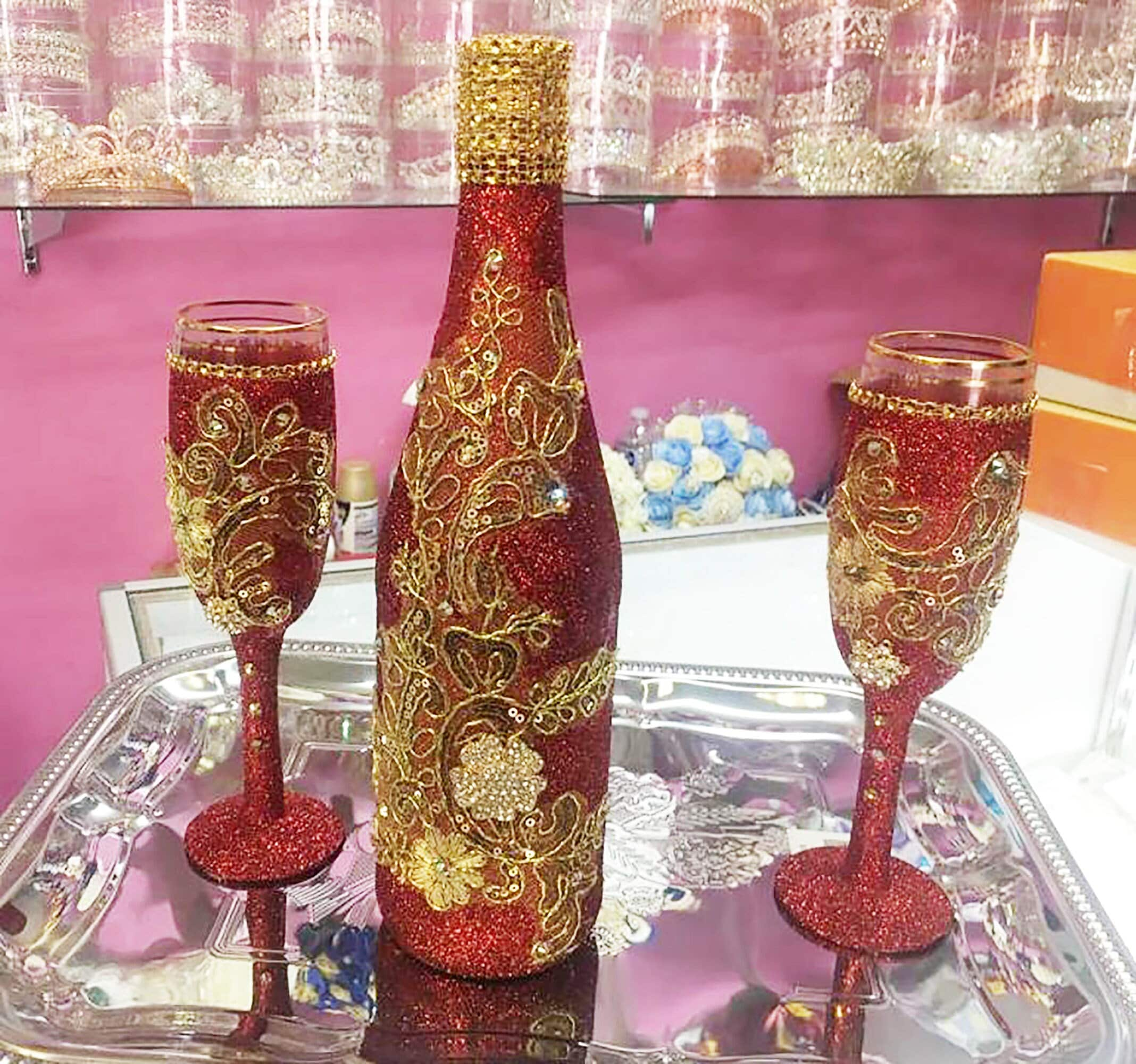 Copas Quinceañera O Sweet 16 Para Brindis Personalized Champagne