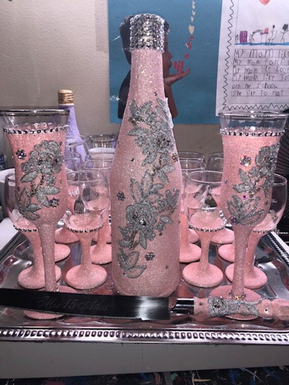 Brindis De Quinceanera Toasting Set For Quinceanera Etsy
