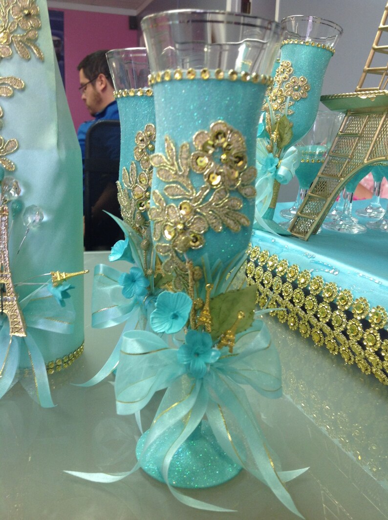 Brindis de quinceañera toasting set for quinceanera Etsy