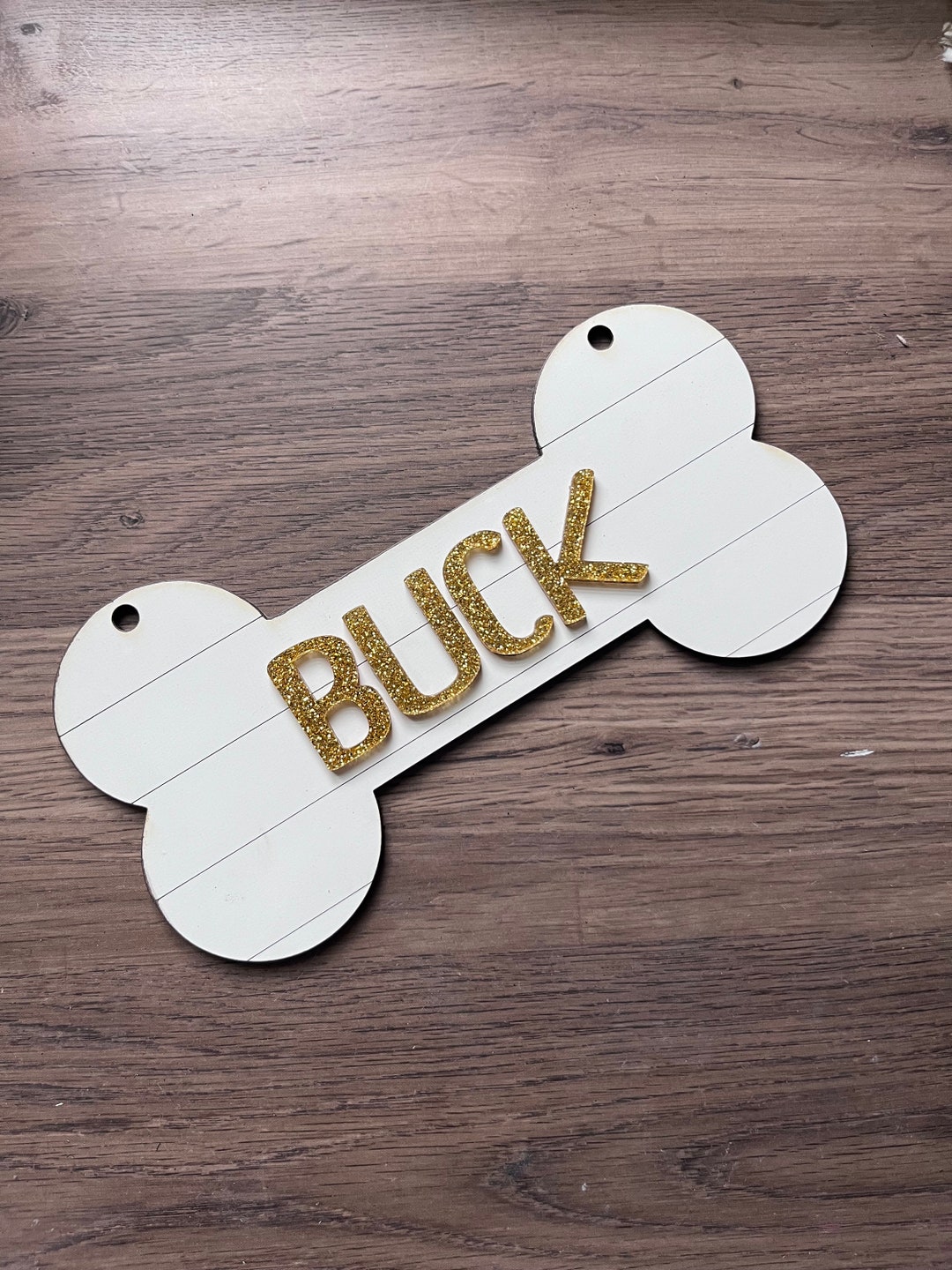 Custom Dog Name Crate Sign Personalized Bone Pet Decor Pet Name Kennel