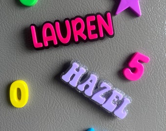 Custom Double Layered Name Magnets | Childs Art Display | Acrylic Fridge Magnet