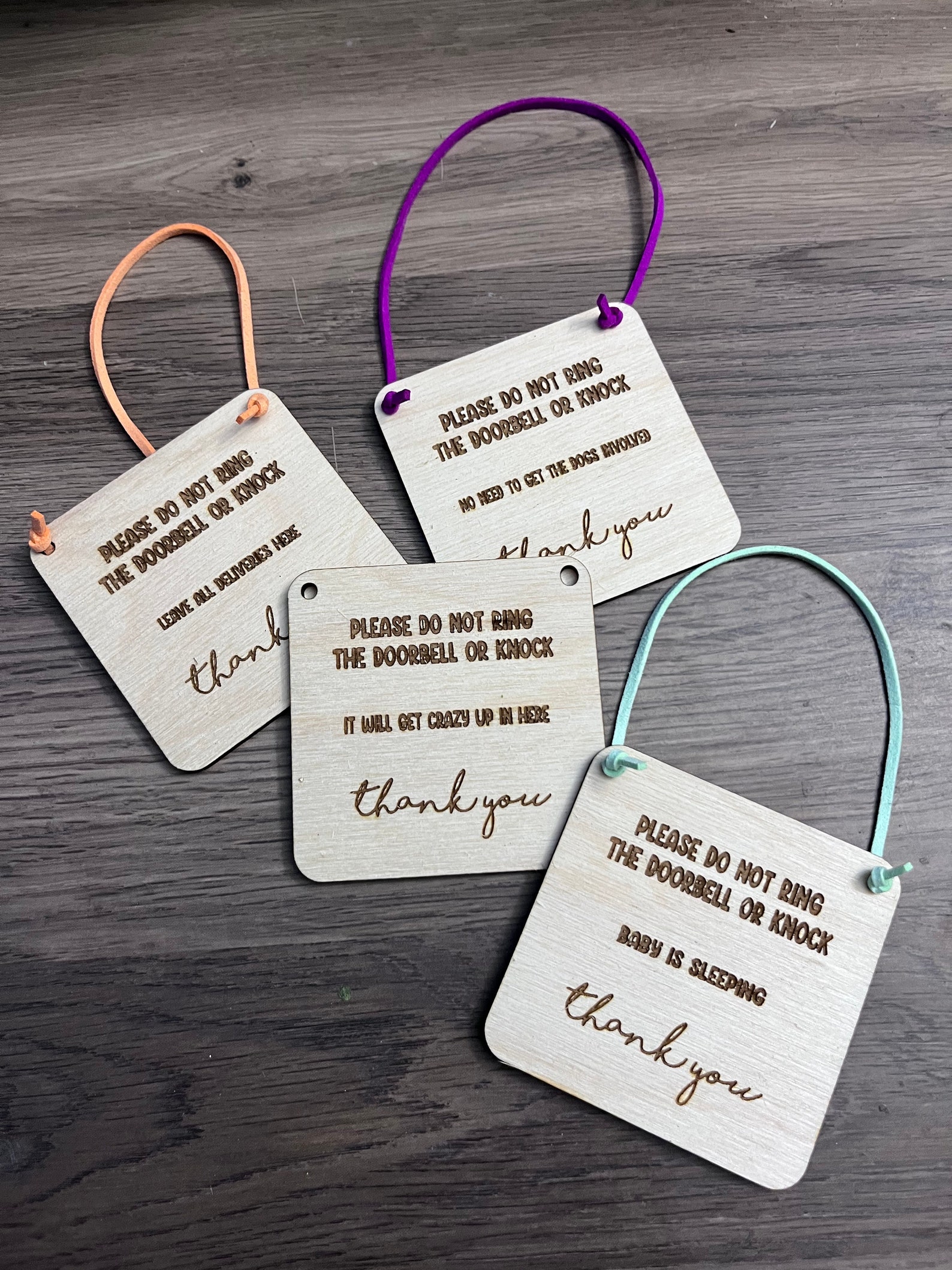 Please Do Not Knock Door Sign Small Do Not Ring Doorbell Etsy