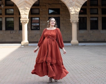 Organic Cotton Maternity Photo-shoot dress