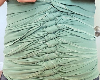 Linen Cotton GOTS certified organic Bengkung Belly Binding wrap for postpartum belly binding